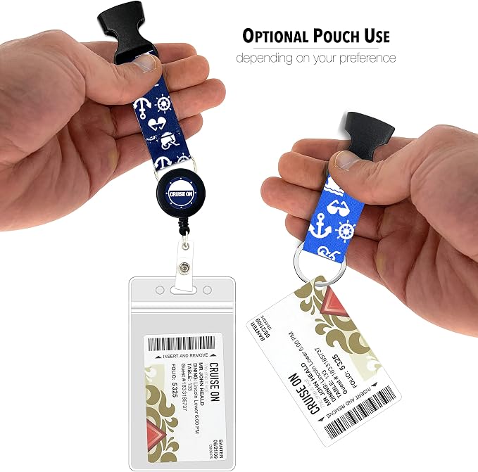 Cruise On Cruise Lanyard for Ship Cards – 2-Pack Retractable Badge & Waterproof - Image 4