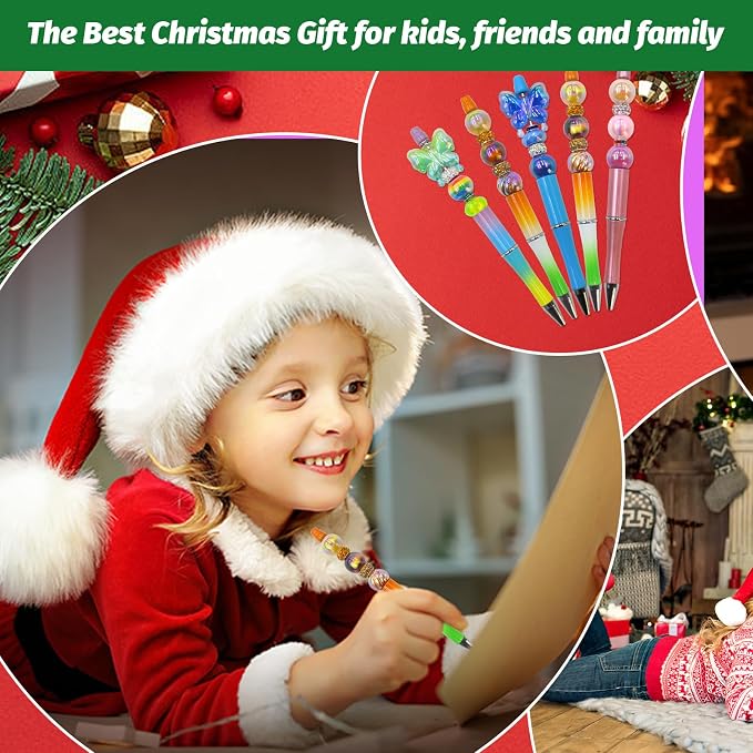 150 Pieces DIY Beadable Pen Kit – 50 Plastic Ballpoint Pens - Image 8