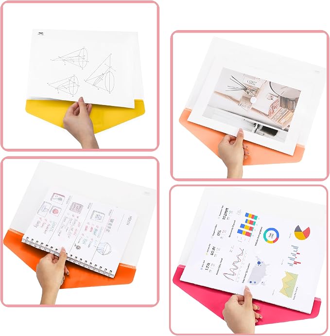 Mr. Pen- Clear Plastic Envelopes File Folders, 10 Pack, Letter Size | Colorful - Image 7