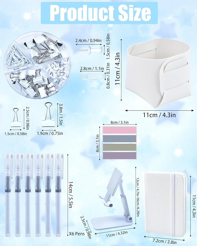 LXEVIHK 20Pcs White Desk Organizers and Accessories - Image 6