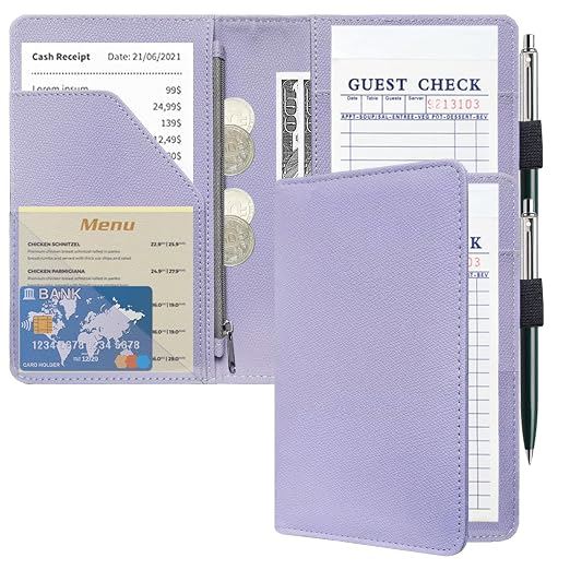 ACdream Server Books for Waitress, Guest Book Note Pad, Cute Pocket Leather by ACdream