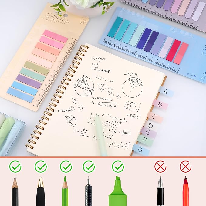 JIANTA Book Tabs for Annotating, Transparent Sticky Notes for Binders, Page - Image 4