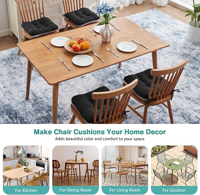 BETU Chair Cushions for Dining Chairs, 3.5" Thick Kitchen Table Chair Pads - Image 8