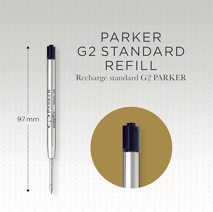 Parker QUINKflow Authentic Black Ink Refills, Medium Point, - Image 3