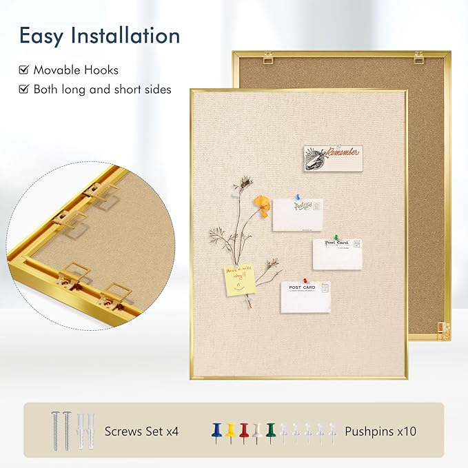 DOLLAR BOSS Linen Bulletin Board, Cork Boards - Image 4