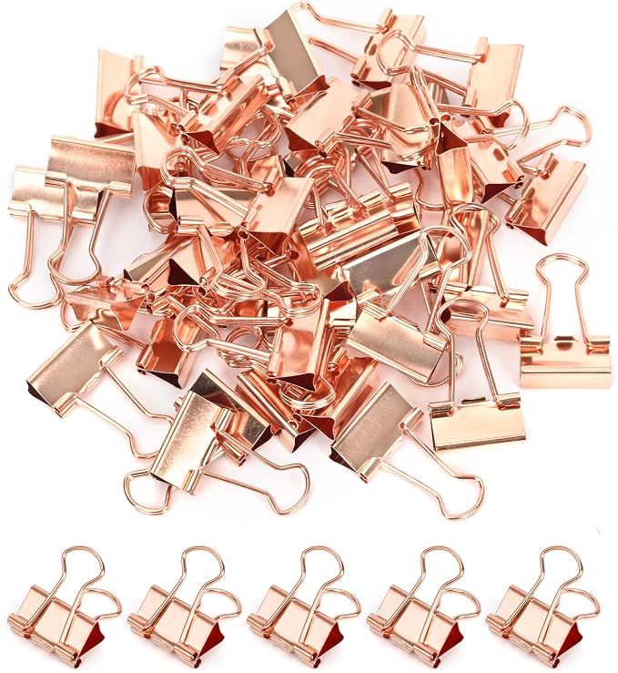 Binder Clips, 50 Pack, 0.75 in Small Paper Clips by Unknown