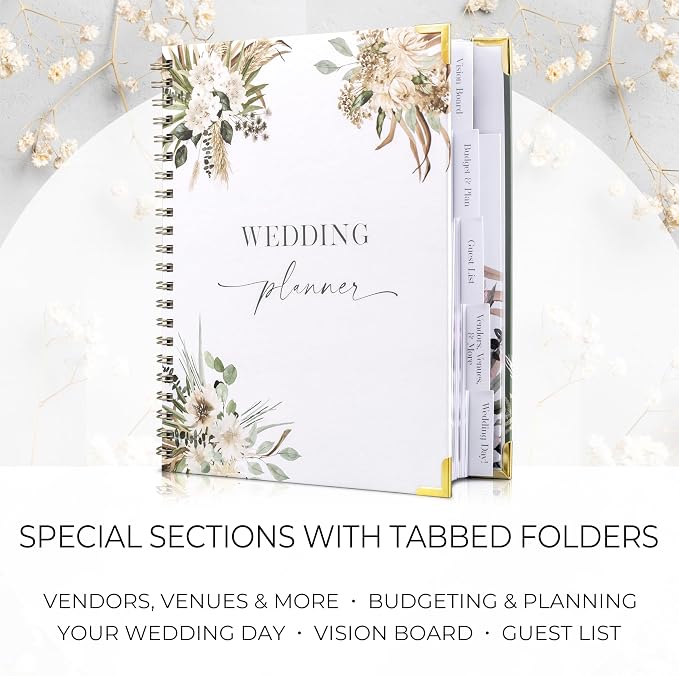 Beautiful Greenery Wedding Planner Book and Organizer - Image 4