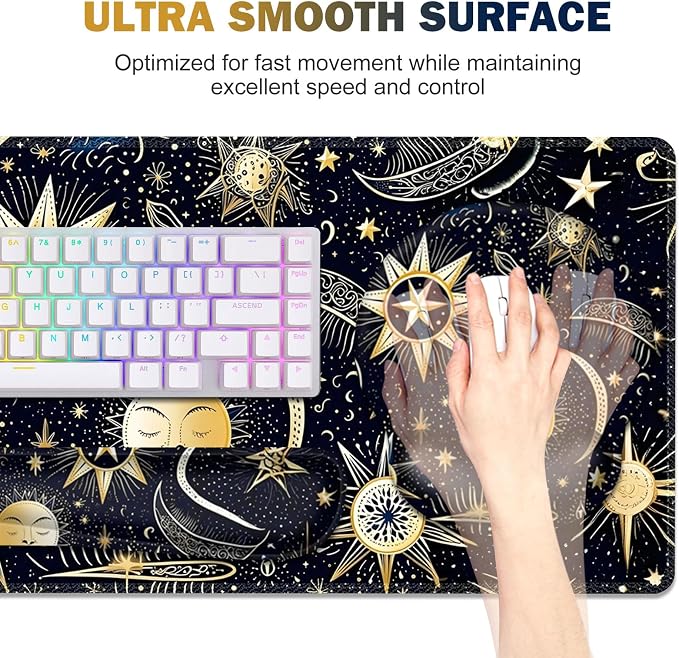 Gaming Mouse Pad, Large Desk Mat, Cute Desk Pad Protector, 4in1 XXL Mousepad + - Image 2