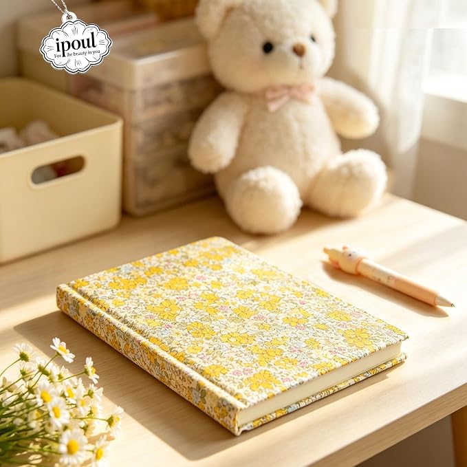 ipoul Yellow Notebook, Floral Journal - Image 7