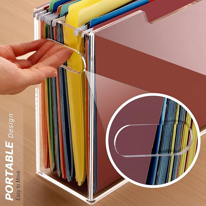 Acrylic File Folder Organizer, Desktop File Holder - Image 2