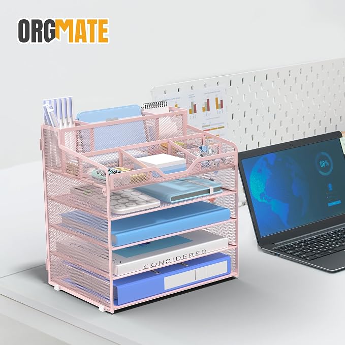 5 Tier Mesh Desk Organizer - Image 7