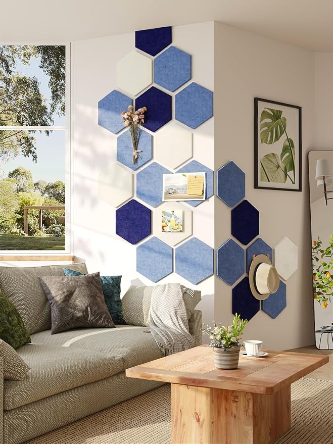 8 Pack Hexagon Felt Bulletin Board Tiles - Image 5