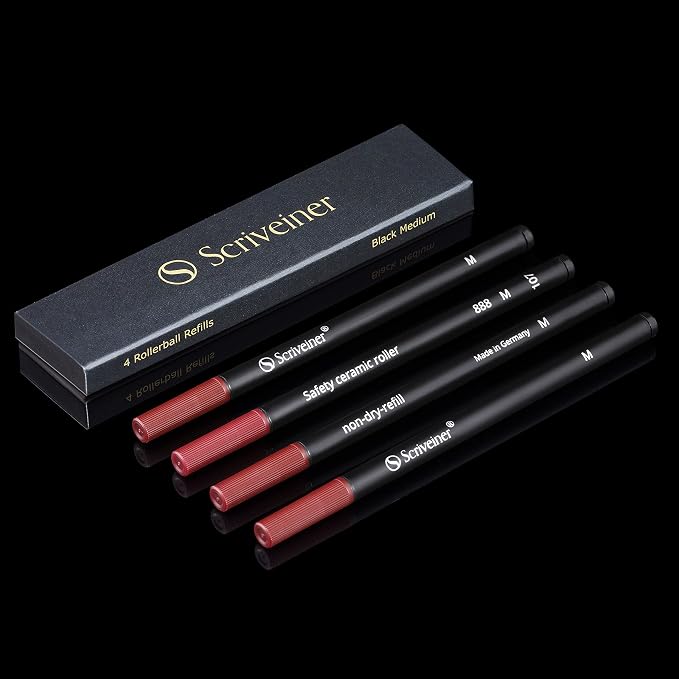 Scriveiner Rollerball Refill Black Medium by Scriveiner
