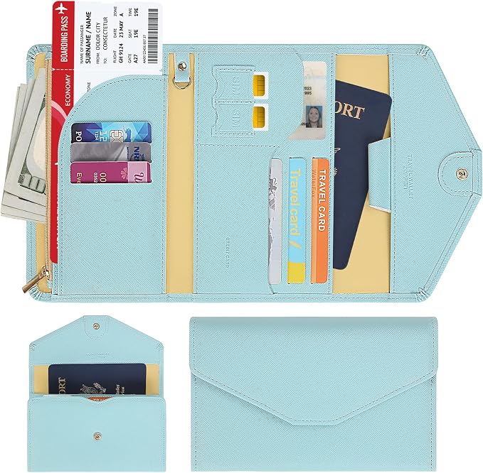 ZOPPEN Mulit-purpose Rfid Blocking Passport Holder Travel Wallet Passport and - Image 3