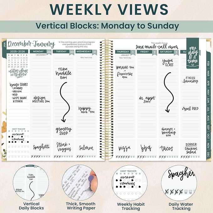 bloom daily planners 2026 Hardcover Calendar Year Goal & Vision Planner - Image 3