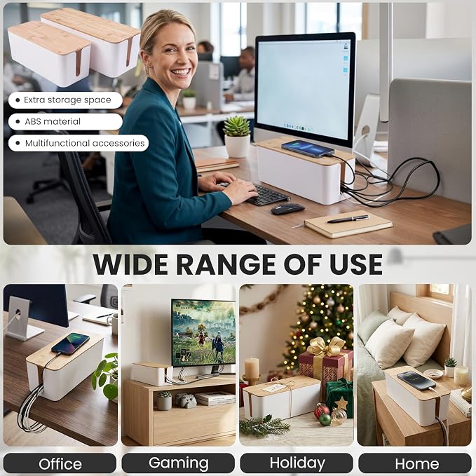 2 Pack Cable Management Box - Image 7