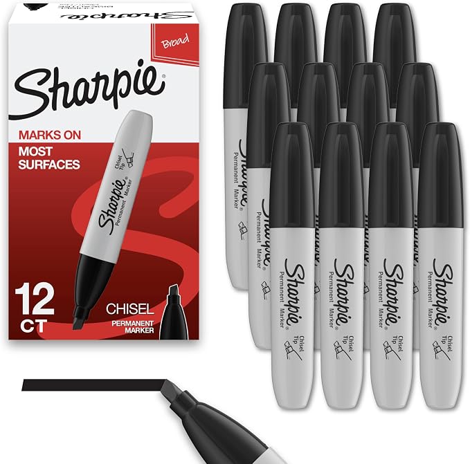 Sharpie Permanent Markers, Chisel Tip, Office Supplies by Unknown