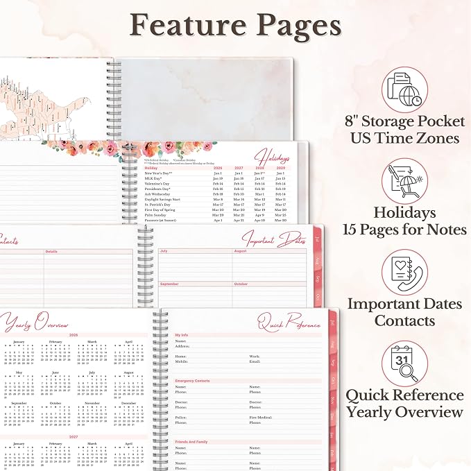 CRANBURY Planner 2026-2027 8.5x11, Academic Year Monthly and Weekly Calendar - Image 8