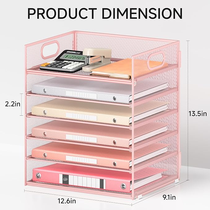 6 Tray Paper Organizer Letter Tray - Image 2