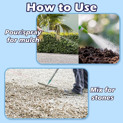 YOBTOP Rock Glue for Landscaping - 64oz Professional Strength Mulch Glue for - Image 7