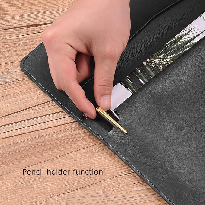 PU Leather A4 File Folder Document Holder Envelope Folder Case - Image 4