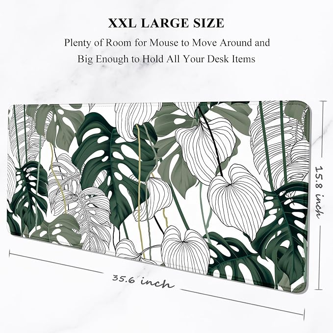 Auhoahsil Desk Mouse Pad, Large Gaming Mousepad, XXL Desk Pad, Extended Long - Image 2