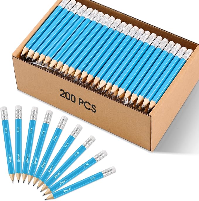 ZWlOT Golf Pencils with Eraser, #2 HB Half, Pre-Sharpened, 120/200/320 Count by excellencepremiumquality