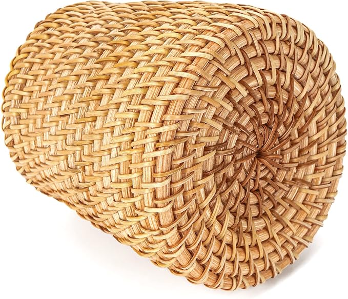 Wicker Rattan Pencil Holder, Handwoven Natural Rattan Pen Cup Organizer - Image 6