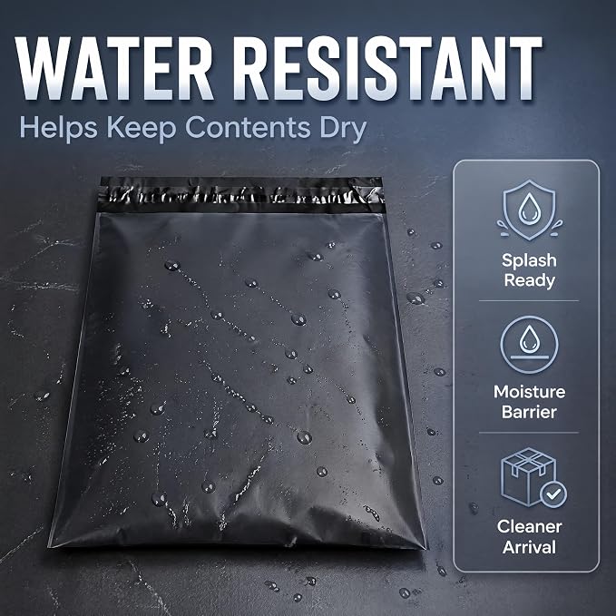 10"x13" Poly Mailers，Black Shipping and Envelope Bags Pack of 30 - Image 3