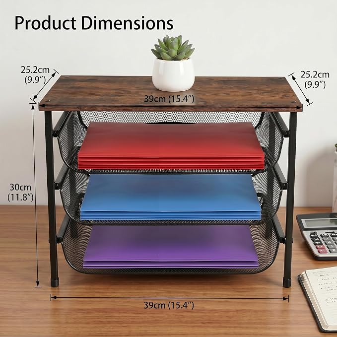 4-Tier Mesh Desk Organizer - Image 5