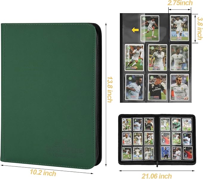 9 Pockets Card Binder, Premium Zip Trading Card Binder, 540 Double Sided Pocket - Image 2