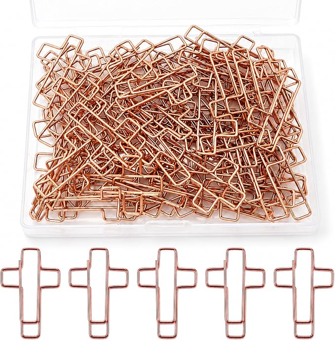 210 Pack Rose Cross Paper Clips, Decorative Paper Clips and Bookmarks by Unknown