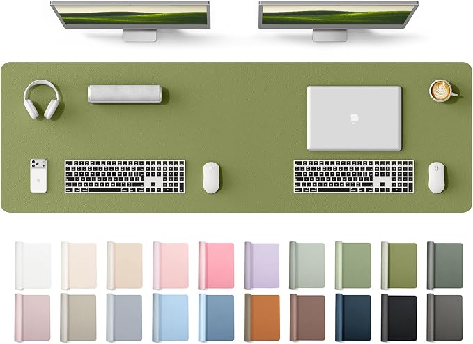 YSAGi Leather Desk Protector, Office Mat, Large Mouse Mat, Non-Slip PU Leather by YSAGi