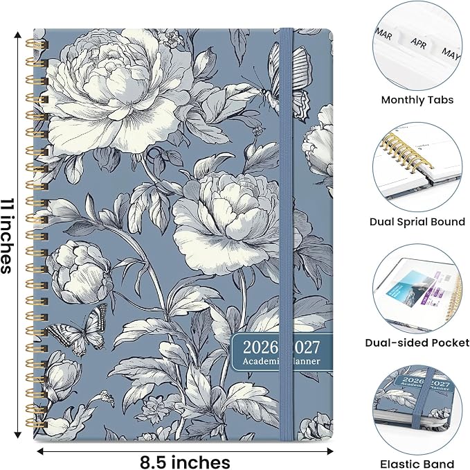 Planner 2026-2027, Hardcover Monthly and Weekly Academic Planner July 2026 - Image 4