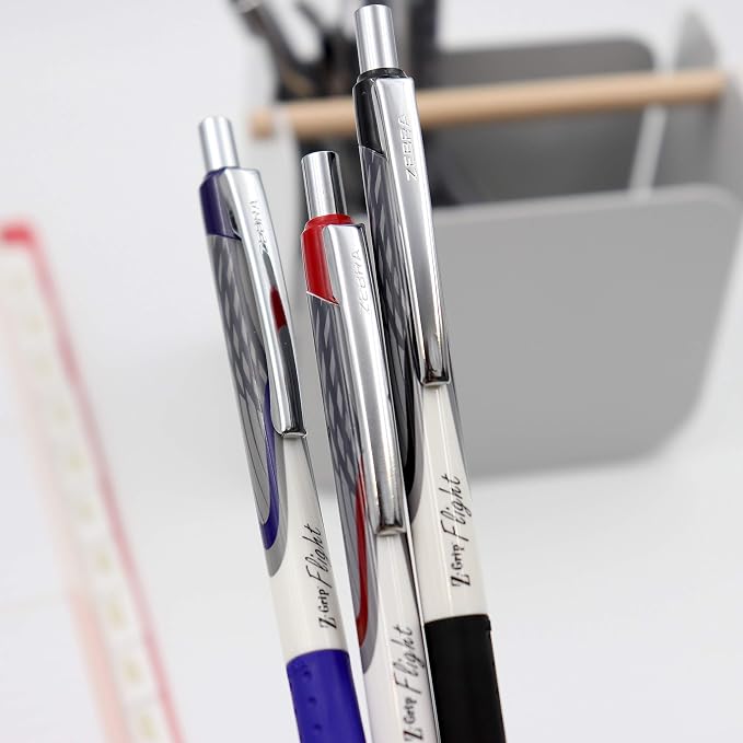 Zebra Pen Z-Grip Flight Retractable Ballpoint Pen, Bold Point 1.2mm, School - Image 6