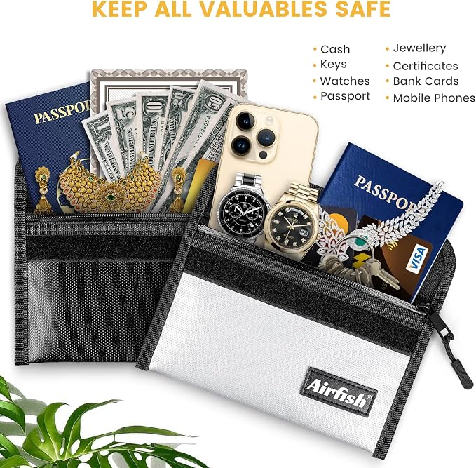 Fireproof Wallet, 5 x 8 inches, Waterproof Cash Bag - Image 6