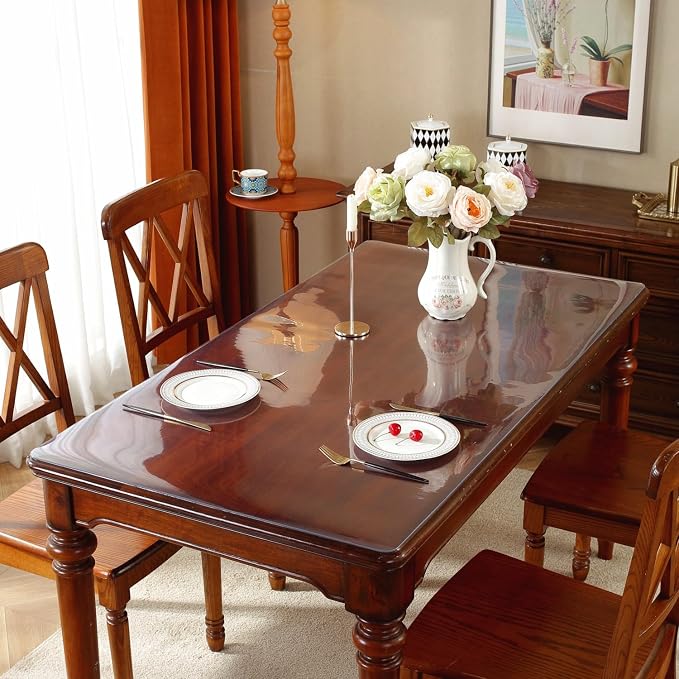 OstepDecor Clear Table Cover Protector 28 x 72 Inch, 1.5mm Thick Plastic Table - Image 6