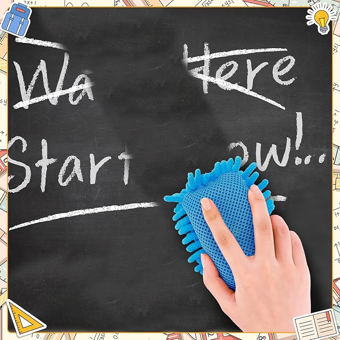 Jspupifip 12 Pcs Dry Erase Shag Eraser Microfiber Shag Whiteboard Eraser - Image 4
