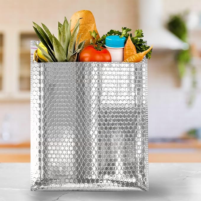 Amiff Silver Thermal Bubble Mailer, 11 x 15 Inches. 10 Pack Metallic Bubble - Image 7
