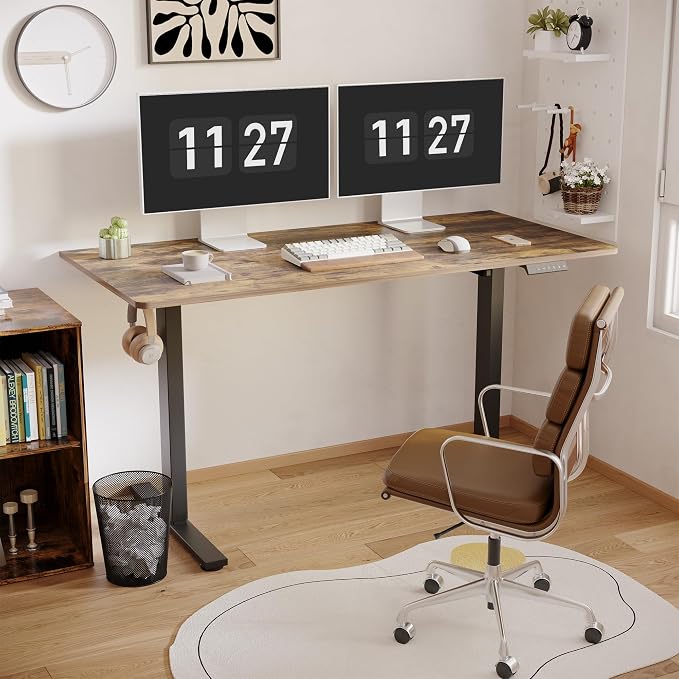 FLEXISPOT One-Piece Electric Standing Desk, 55 x 28 Inches Adjustable Desk - Image 2