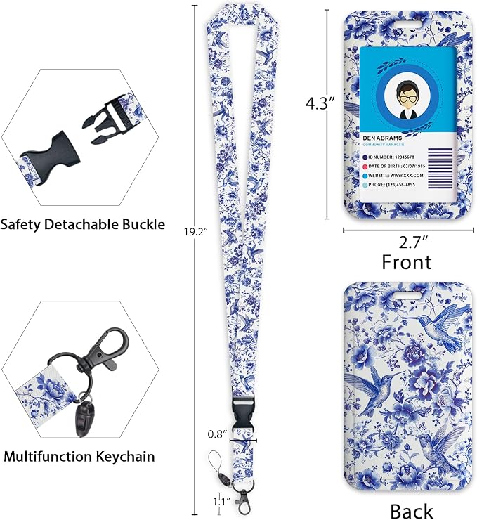 Giancomics Bird Flowers Lanyards - Image 4