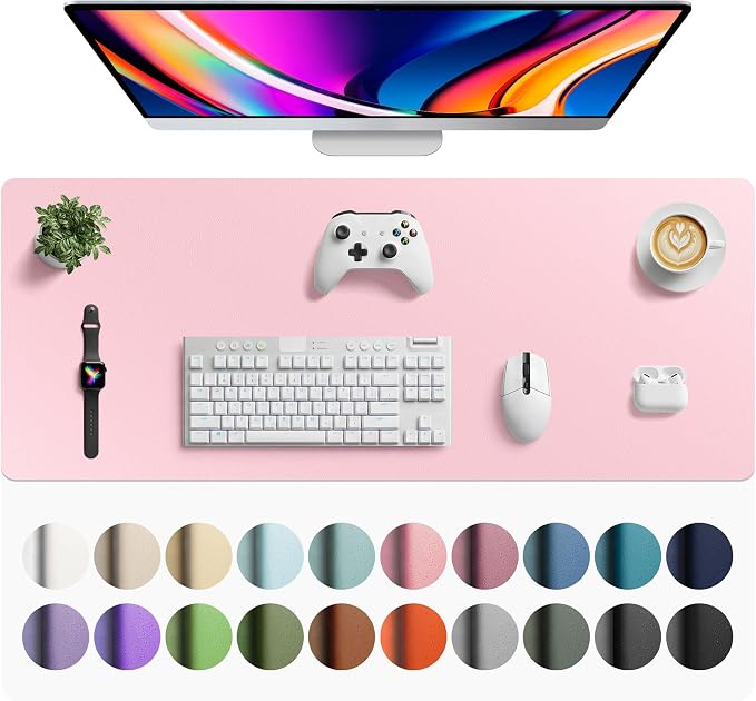 Aothia Faux Leather Desk Mat by AothiaSimpleNaturalUnique