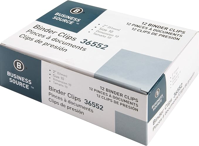 Business Source Fold-Back Binder Clips - Image 4