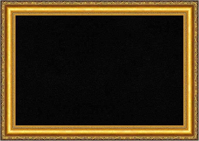 Amanti Art Black Cork Board for Wall, 20x28 Vision Board with Gold Wood Frame, Medium Corkboard Office Decor for Home Organization, Traditional Corkboard Pinboard to display items for home-DeskLoop Office