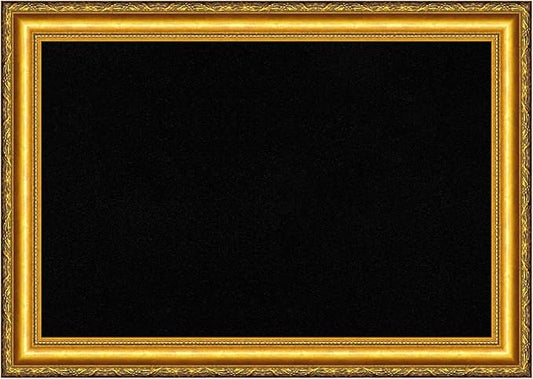 Amanti Art Black Cork Board for Wall, 20x28 Vision Board with Gold Wood Frame, Medium Corkboard Office Decor for Home Organization, Traditional Corkboard Pinboard to display items for home-DeskLoop Office