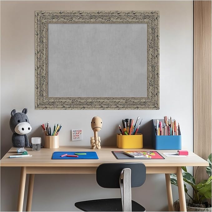 Amanti Art Silver Framed Magnetic Board 23x29 Medium Vision Board - Image 6