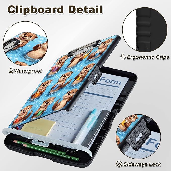 Clipboard with Storage, Nursing Clip Board 8.5 x 11 Storage Organization Box - Image 5