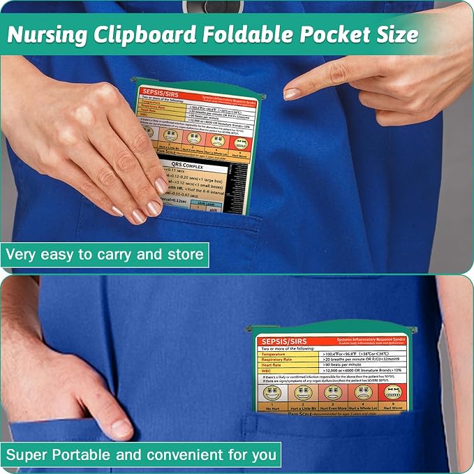 Nursing Clipboard Foldable Clipboard Medical: Edition Cheat Sheets Aluminum 3 - Image 2
