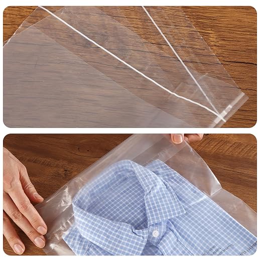 iMailer - 100 Count - 13" x 15" Clear Plastic Poly Bags - Image 4