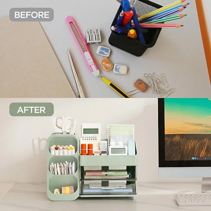 HBlife Desk Organizer with Pen Pencil Holder - Image 6